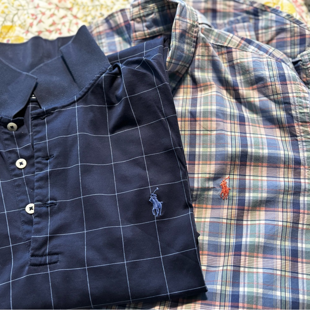 Polo by Ralph Lauren Navy and Plaid Men's Shirts
